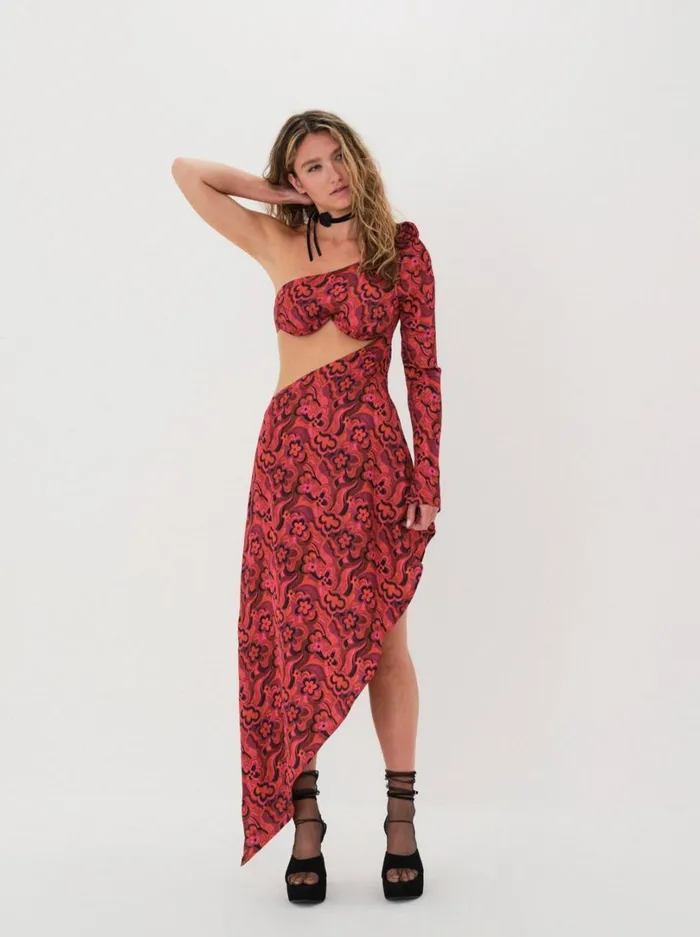 Women Davina Maxi Dress Red For Love and Lemons Dresses