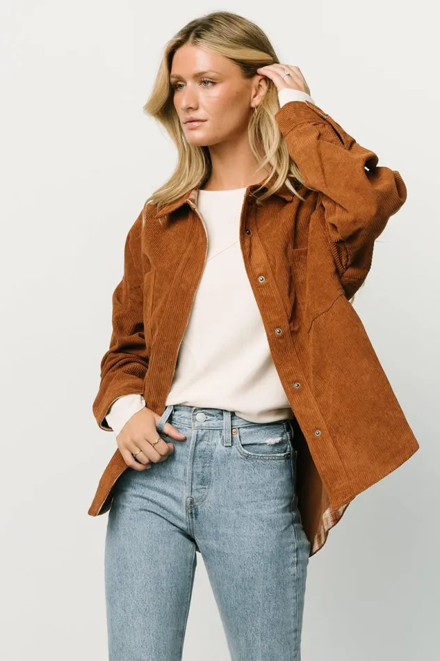 Women Davis Corduroy Shacket Spice Baltic Born Outerwear Women Davis Corduroy Shacket Spice Baltic Born Outerwear