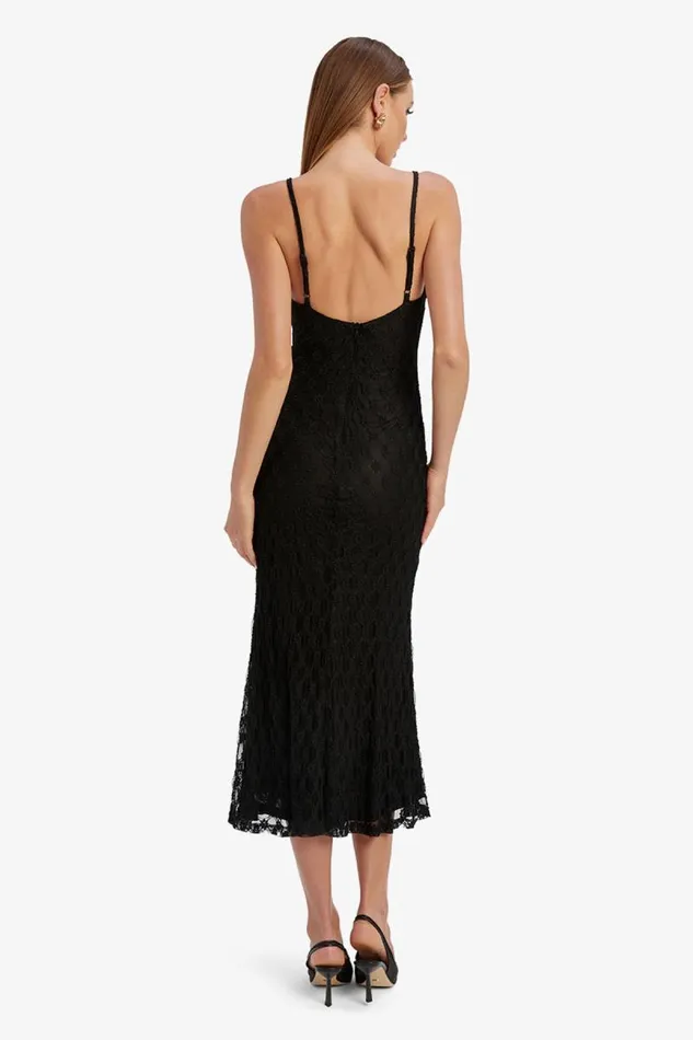 Women Day To Night Dresses Bardot Adoni Mesh Midi Dress In Black Black Women Day To Night Dresses Bardot Adoni Mesh Midi Dress In Black Black