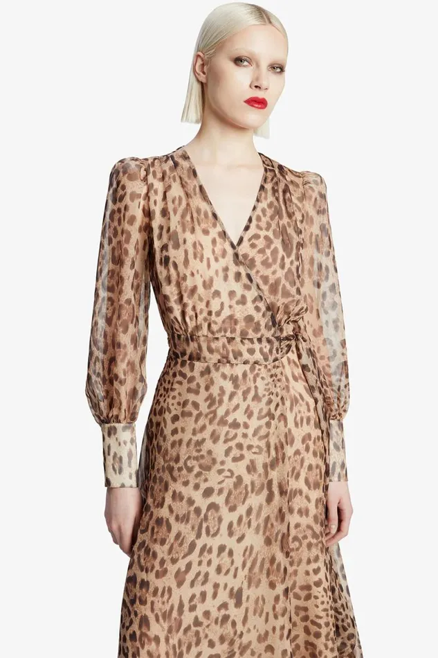 Women Day To Night Dresses Bardot Lucianna Maxi Wrap Dress In Brown Leopard Brown Leopard Women Day To Night Dresses Bardot Lucianna Maxi Wrap Dress In Brown Leopard Brown Leopard