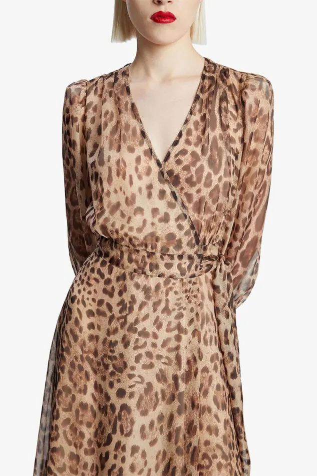 Women Day To Night Dresses Bardot Lucianna Maxi Wrap Dress In Brown Leopard Brown Leopard Women Day To Night Dresses Bardot Lucianna Maxi Wrap Dress In Brown Leopard Brown Leopard