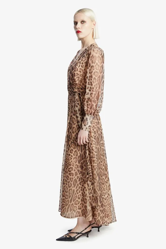 Women Day To Night Dresses Bardot Lucianna Maxi Wrap Dress In Brown Leopard Brown Leopard Women Day To Night Dresses Bardot Lucianna Maxi Wrap Dress In Brown Leopard Brown Leopard
