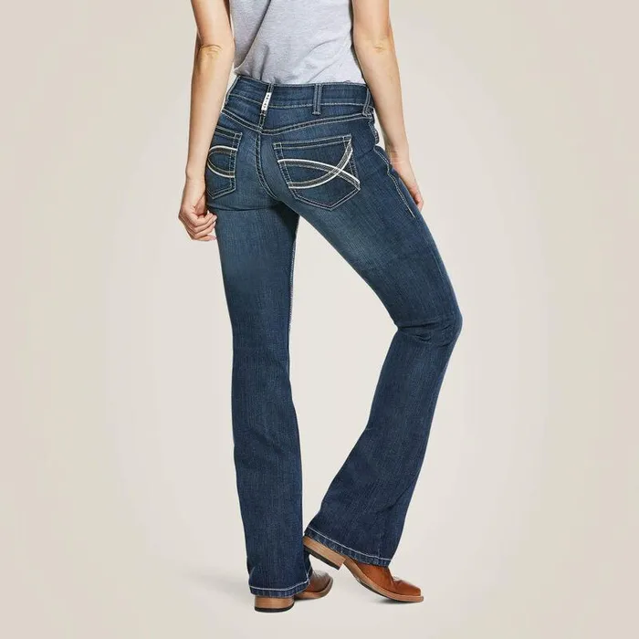 Women Denim Ariat REAL Mid Rise Arrow Fit Stretch Shayla Boot Cut Jean Gemstone Women Denim Ariat REAL Mid Rise Arrow Fit Stretch Shayla Boot Cut Jean Gemstone