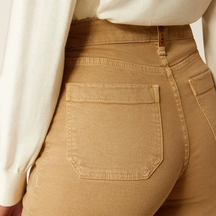 Women Denim Ariat Ultra High Rise Countryside Wide Leg Crop Jeans French Khaki Women Denim Ariat Ultra High Rise Countryside Wide Leg Crop Jeans French Khaki