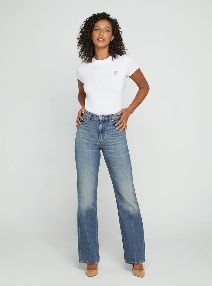 Women Denim GUESS Eco Highrise 80s Straight Leg Denim Jeans In Confidence Wash Women Denim GUESS Eco Highrise 80s Straight Leg Denim Jeans In Confidence Wash