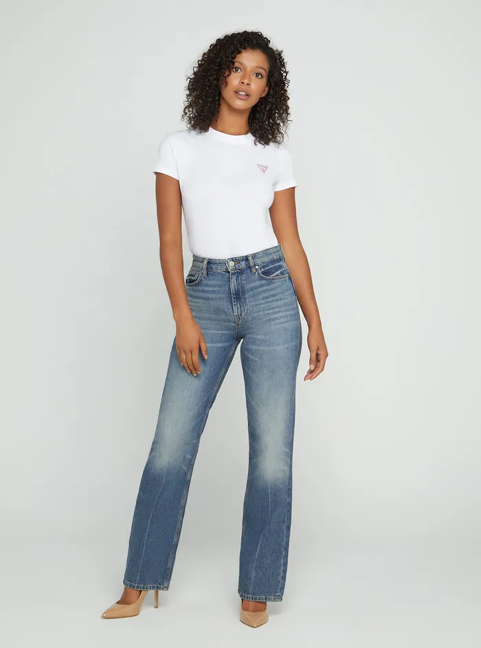Women Denim GUESS Eco Highrise 80s Straight Leg Denim Jeans In Confidence Wash Women Denim GUESS Eco Highrise 80s Straight Leg Denim Jeans In Confidence Wash
