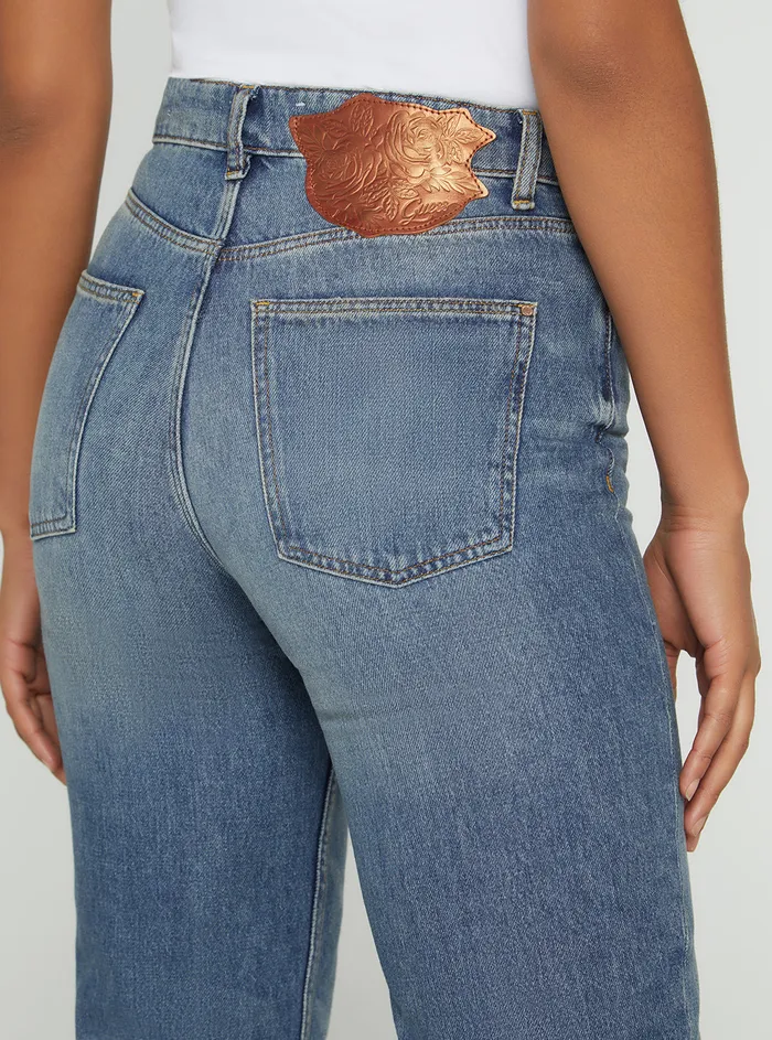Women Denim GUESS Eco Highrise 80s Straight Leg Denim Jeans In Confidence Wash Women Denim GUESS Eco Highrise 80s Straight Leg Denim Jeans In Confidence Wash