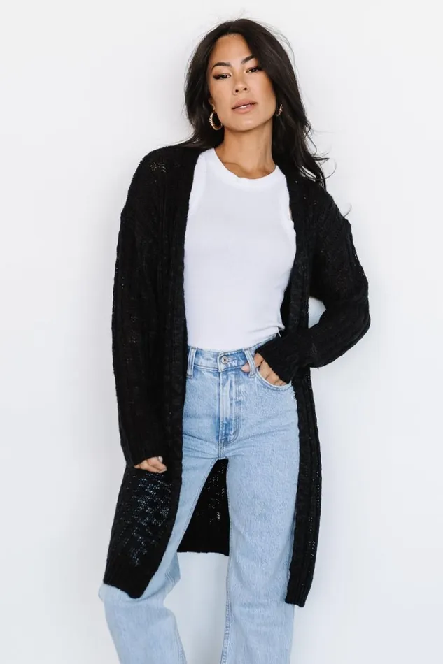 Women Devman Knit Cardigan Black Baltic Born Cardigans