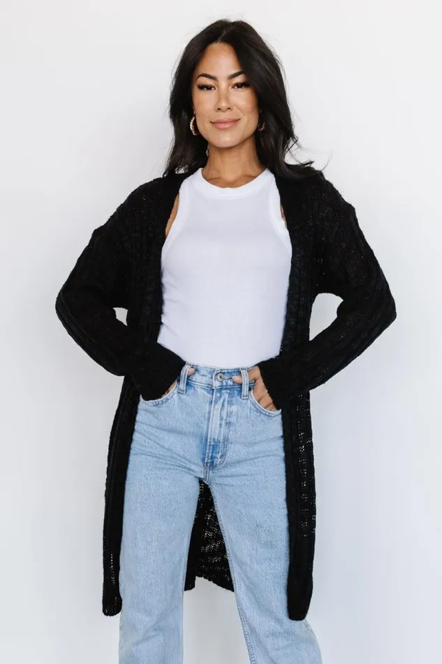 Women Devman Knit Cardigan Black Baltic Born Cardigans