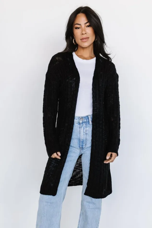 Women Devman Knit Cardigan Black Baltic Born Cardigans