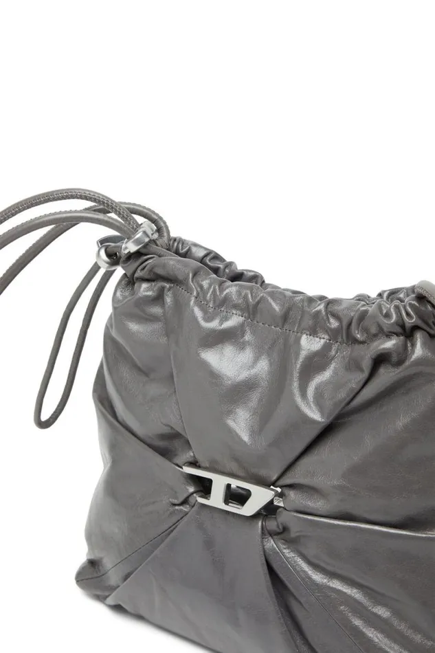 Women Diesel Crossbody Bags SCRUNCHD BUCKET Grey Women Diesel Crossbody Bags SCRUNCHD BUCKET Grey