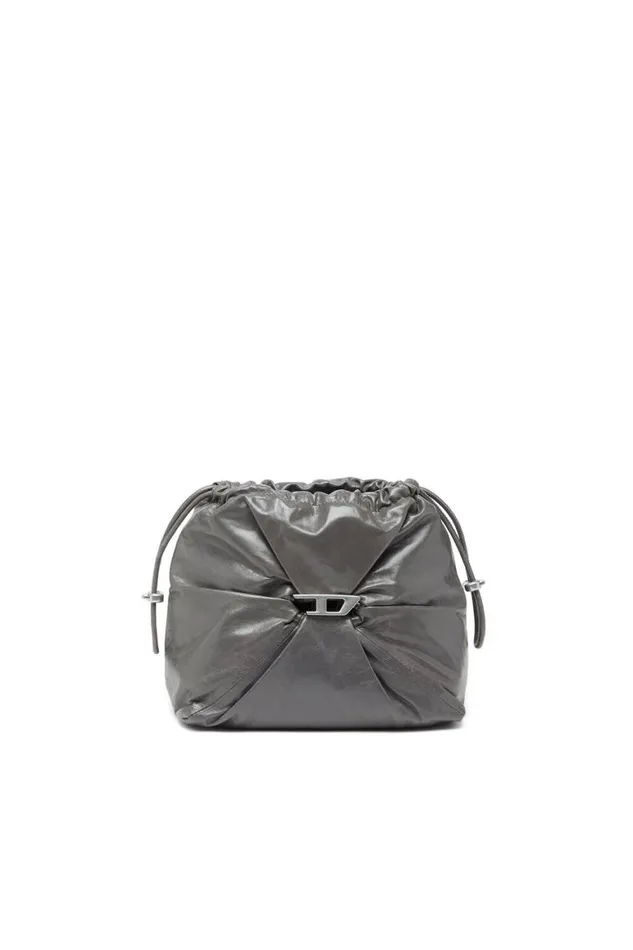 Women Diesel Crossbody Bags SCRUNCHD BUCKET Grey Women Diesel Crossbody Bags SCRUNCHD BUCKET Grey