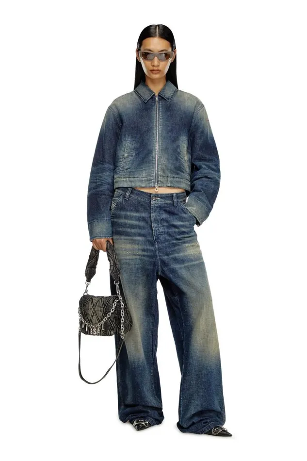 Women Diesel Jackets DENOVA Dark Blue
