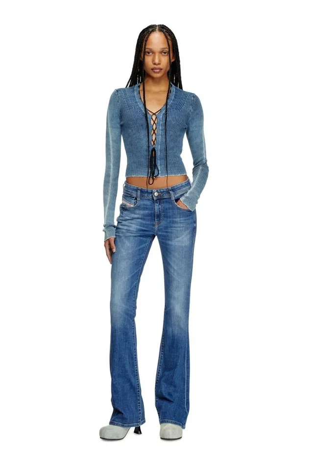 Women Diesel Jeans Bootcut Jeans 1969 DEbbey 09J33 Medium Blue