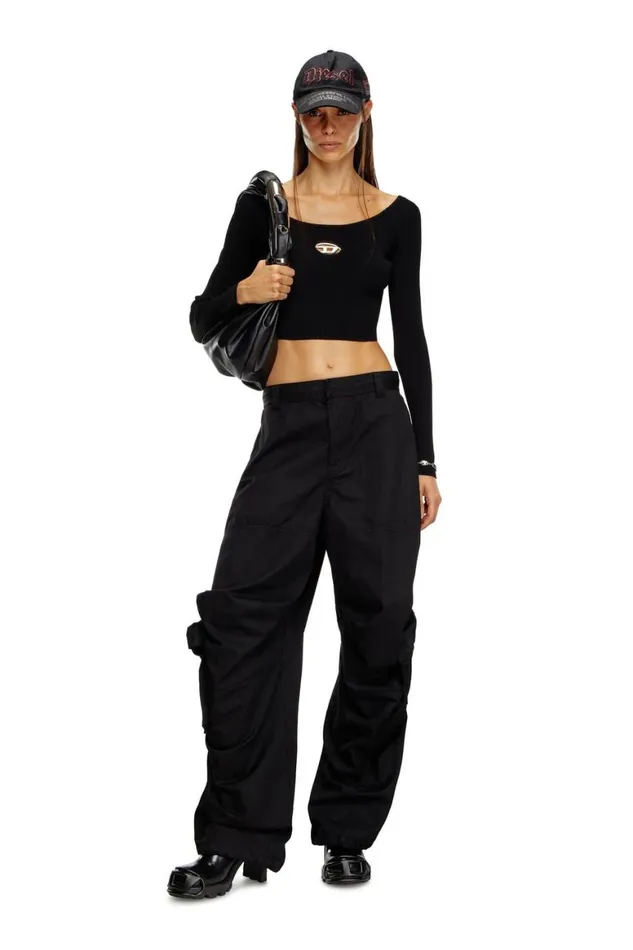 Women Diesel Knitwear MVERALS Greyblack