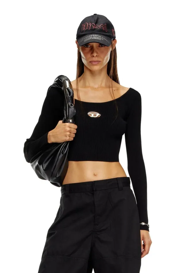 Women Diesel Knitwear MVERALS Greyblack Women Diesel Knitwear MVERALS Greyblack
