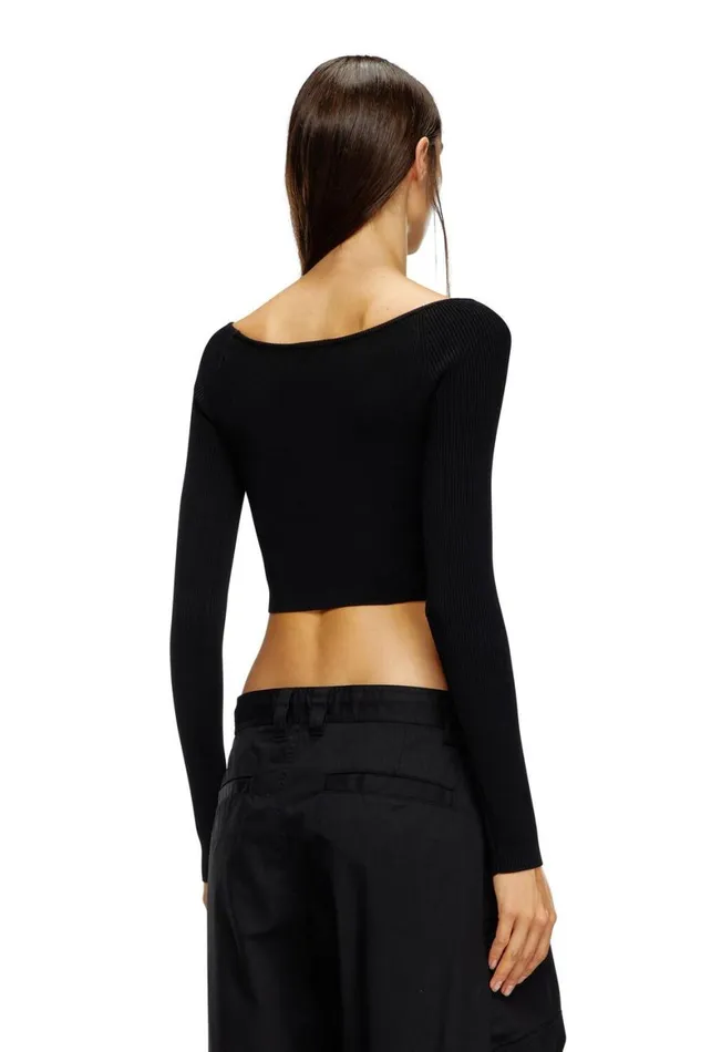 Women Diesel Knitwear MVERALS Greyblack Women Diesel Knitwear MVERALS Greyblack