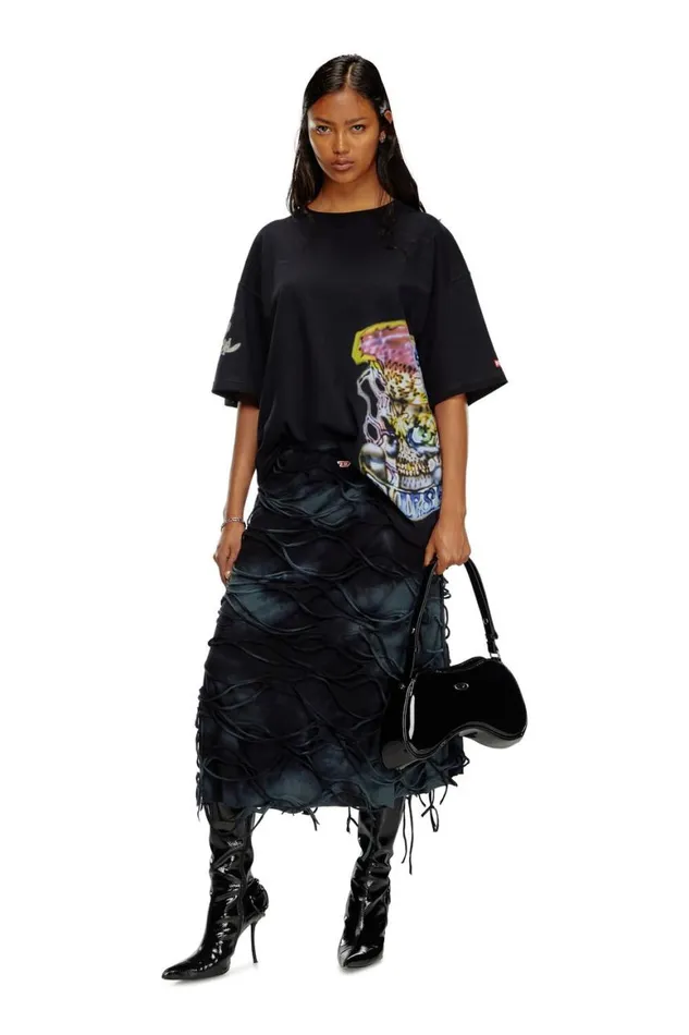 Women Diesel Play Bags PLAY SHOULDER Black Women Diesel Play Bags PLAY SHOULDER Black
