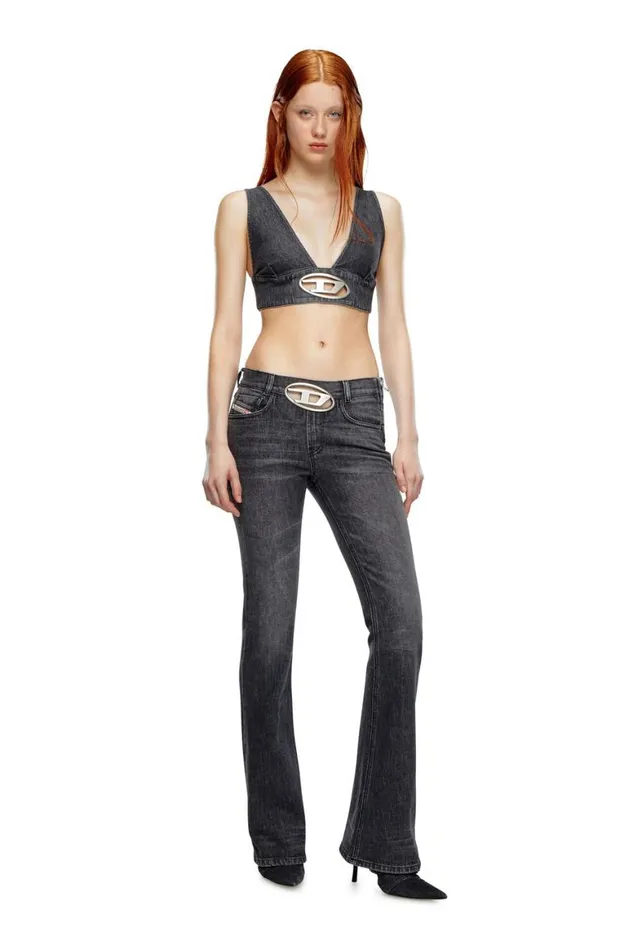 Women Diesel TShirts and Tops DEELLYS Black