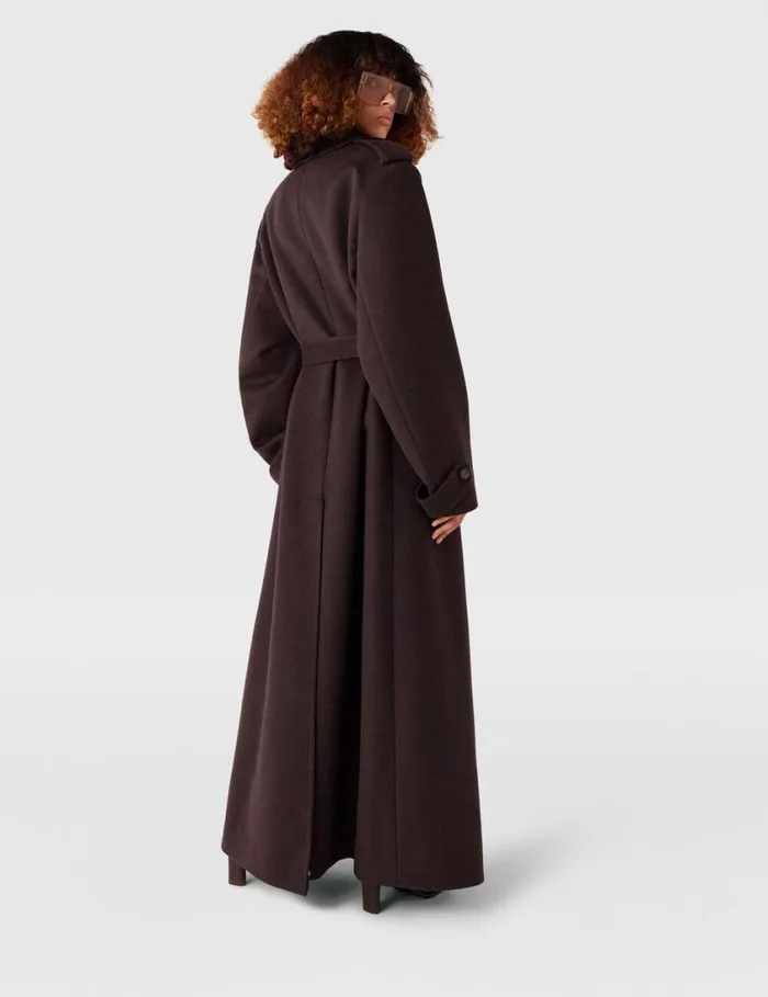 Women DoubleFaced Belted Trench Coat Chocolate Brown Stella McCartney Coats And Jackets Women DoubleFaced Belted Trench Coat Chocolate Brown Stella McCartney Coats And Jackets