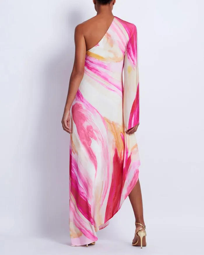 Women Dresses and Jumpsuits PatBO Aura Stretch One Shoulder Maxi Dress FINAL SALE Pink Multi