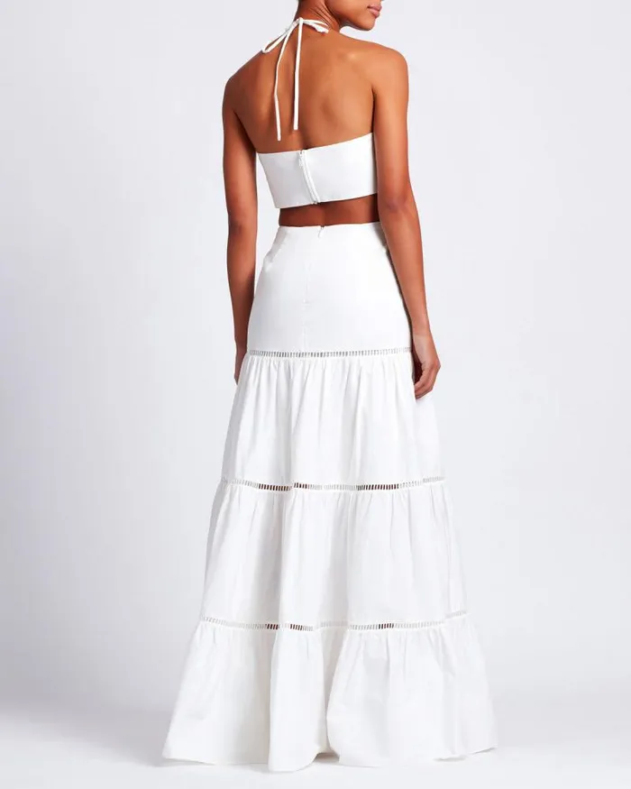 Women Dresses and Jumpsuits PatBO Lasercut Cotton Poplin Maxi Dress FINAL SALE White