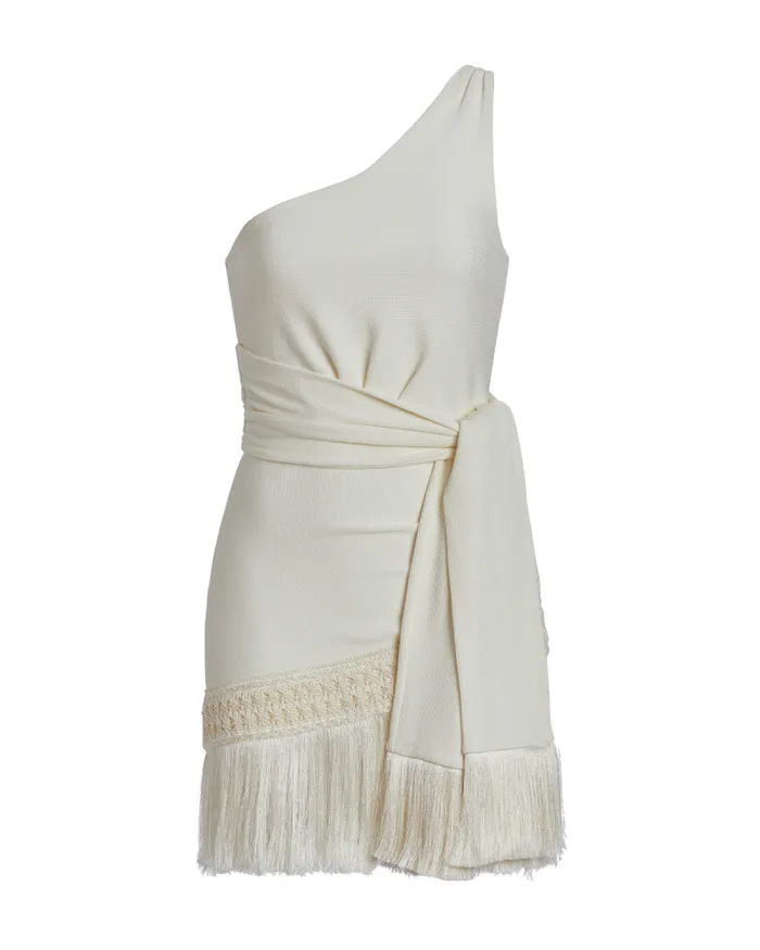 Women Dresses and Jumpsuits PatBO One Shoulder Mini Dress Ivory