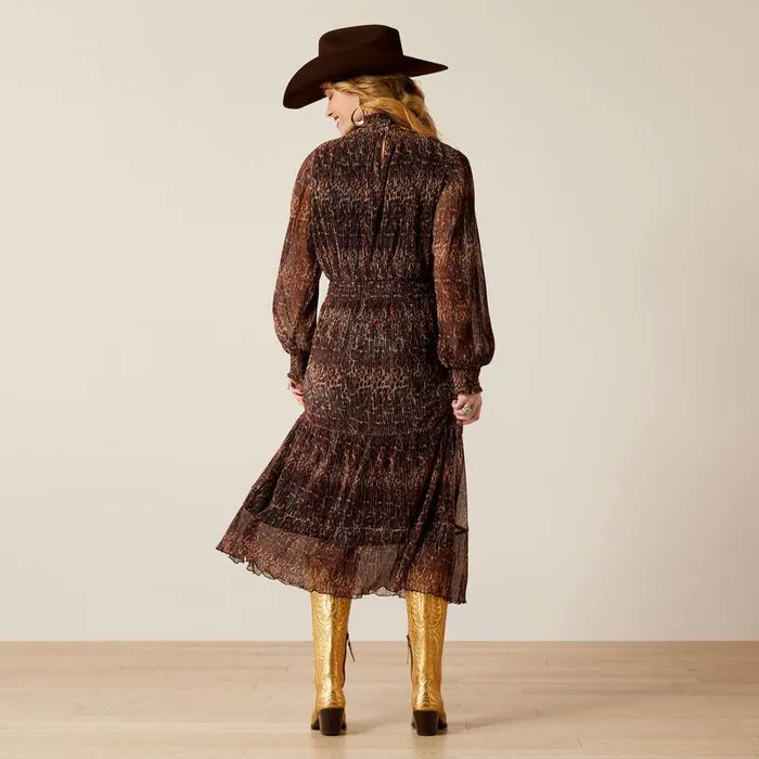 Women Dresses and Skirts Ariat Plume Dress Leopard Mesh Women Dresses and Skirts Ariat Plume Dress Leopard Mesh