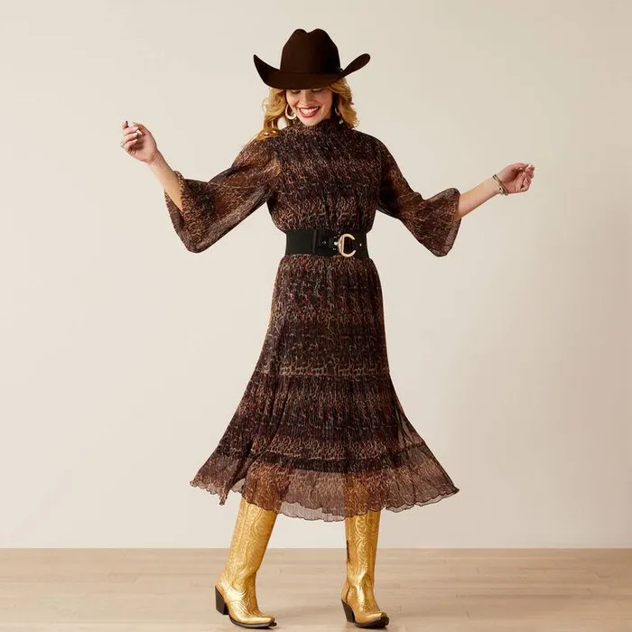 Women Dresses and Skirts Ariat Plume Dress Leopard Mesh Women Dresses and Skirts Ariat Plume Dress Leopard Mesh