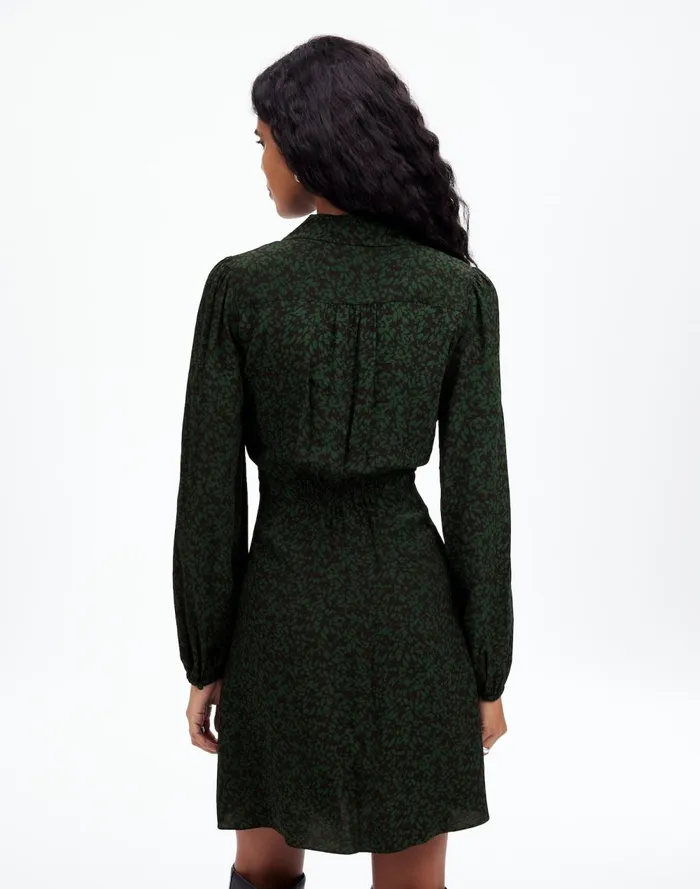 Women Dresses Madewell LongSleeve Mini Shirtdress In Floral Green Print
