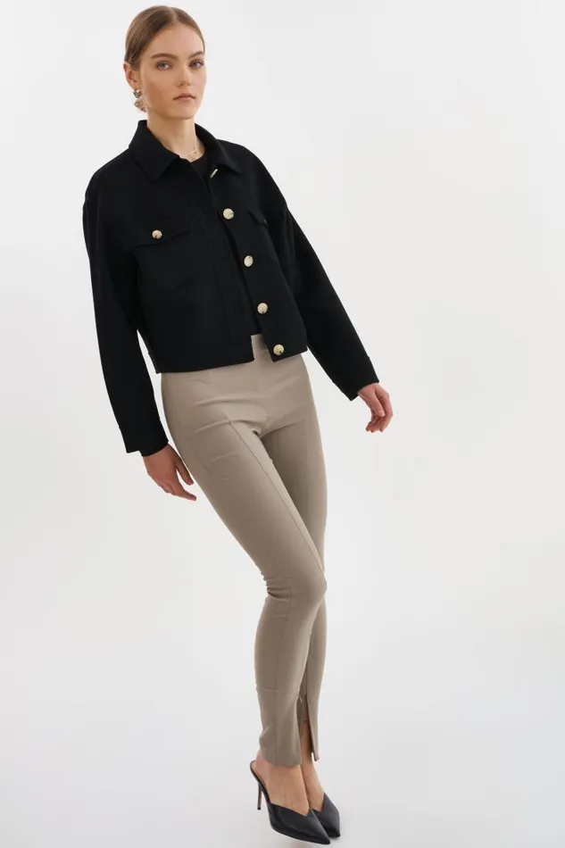 Women ELAINE Twill Leggings Wood Bridge LAMARQUE Pants and Shorts Women ELAINE Twill Leggings Wood Bridge LAMARQUE Pants and Shorts