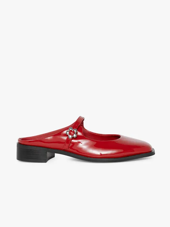 Women Ella Mary Jane Mule Cherry Patent Shoes Lisa Says Gah