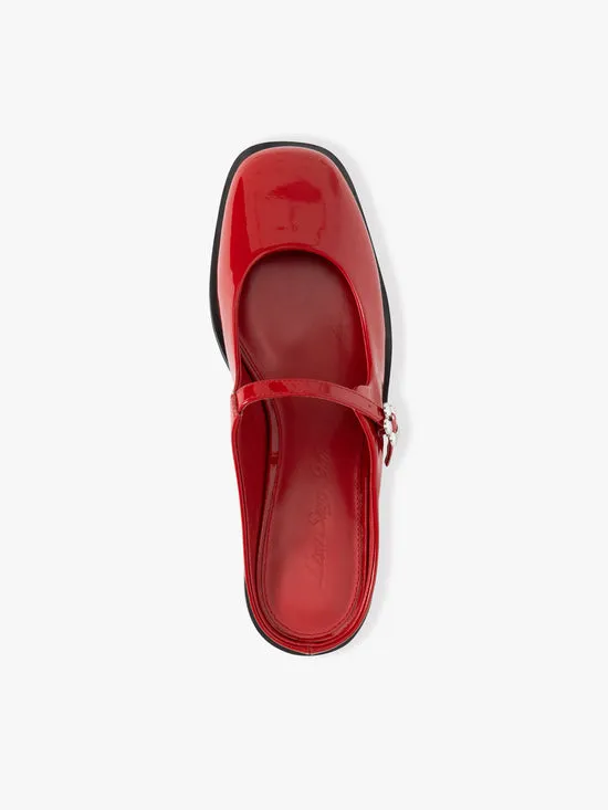 Women Ella Mary Jane Mule Cherry Patent Shoes Lisa Says Gah