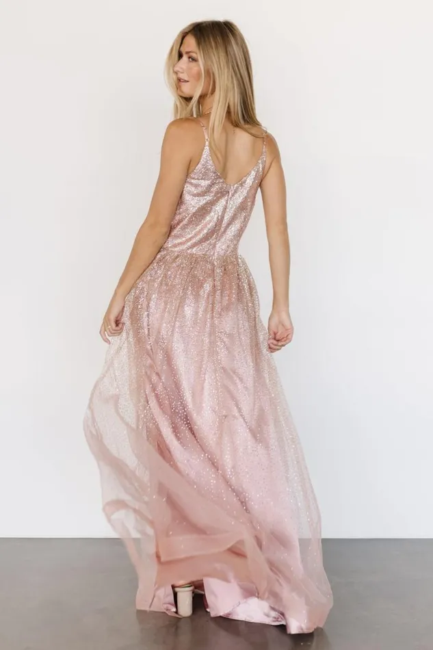 Women Ellie Shimmer Gown Dusty Rose Baltic Born Embellished and Sequined Women Ellie Shimmer Gown Dusty Rose Baltic Born Embellished and Sequined