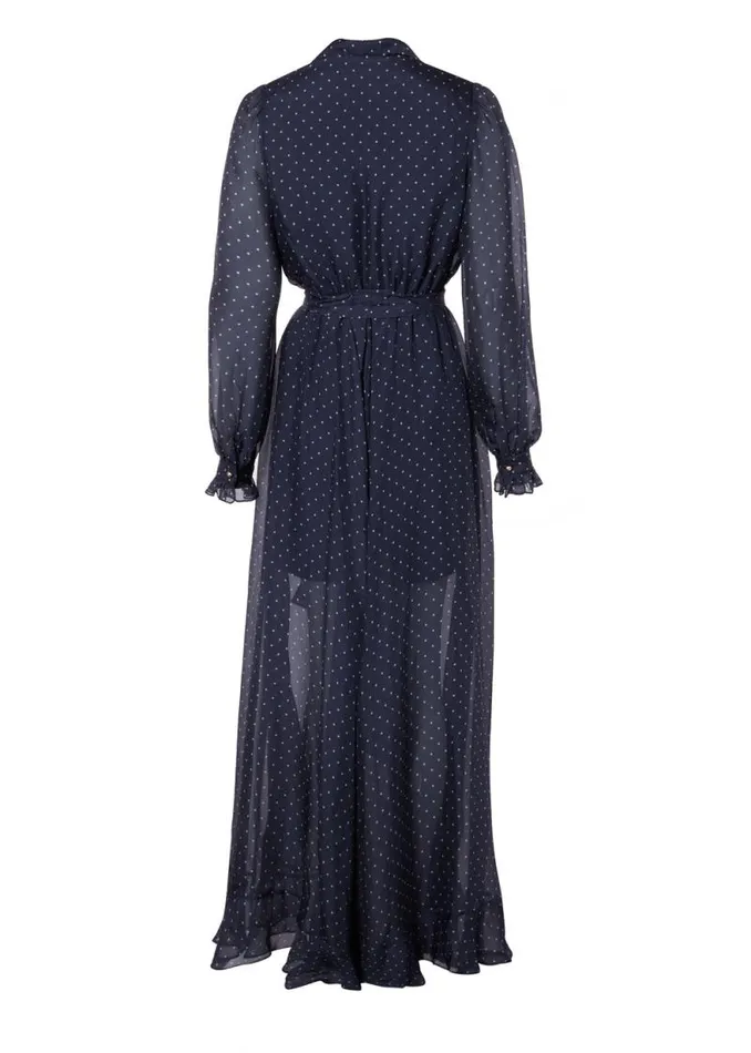 Women Ellisa Maxi Dress Navy Polka Dot Holland Cooper Dresses