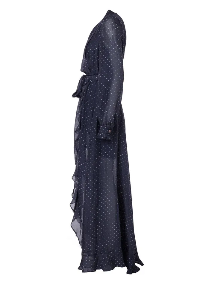 Women Ellisa Maxi Dress Navy Polka Dot Holland Cooper Dresses