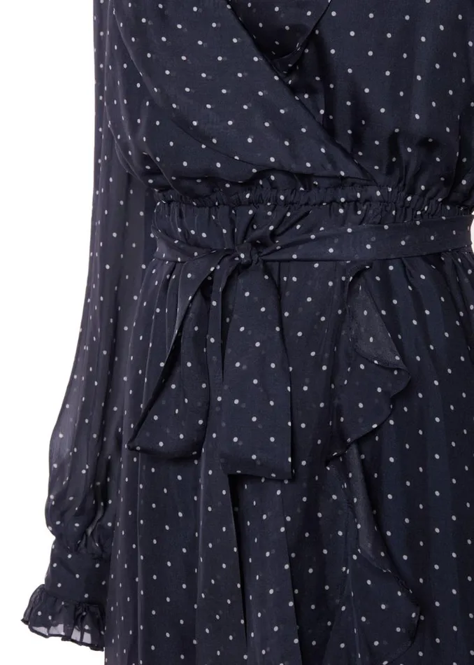 Women Ellisa Maxi Dress Navy Polka Dot Holland Cooper Dresses