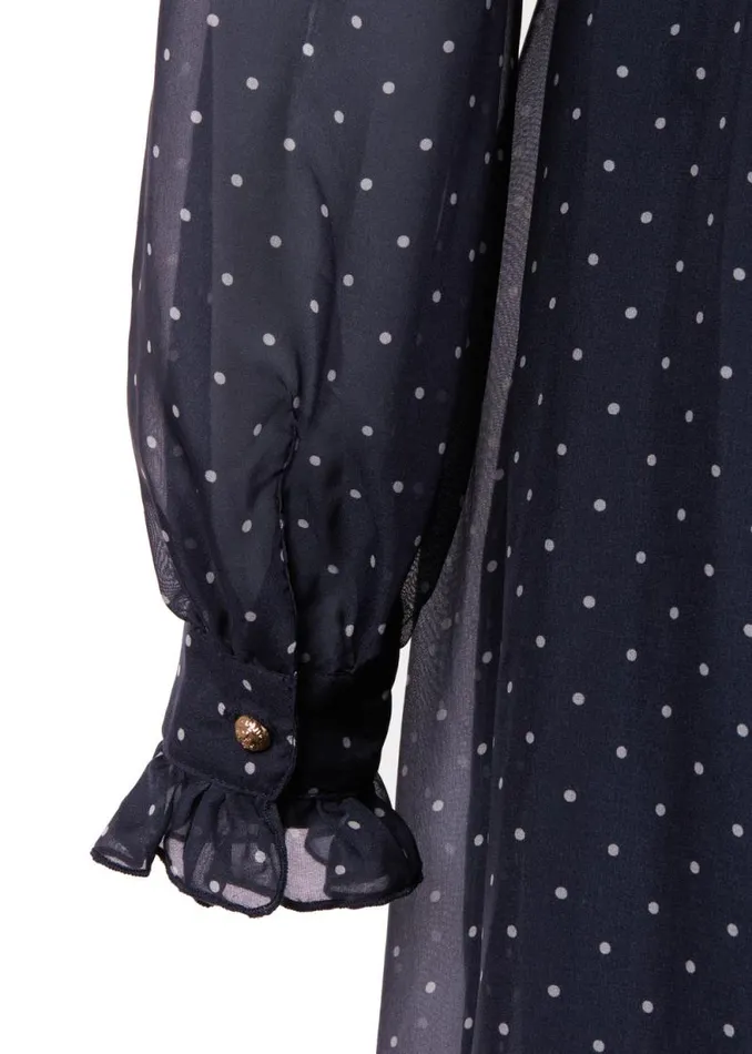 Women Ellisa Maxi Dress Navy Polka Dot Holland Cooper Dresses