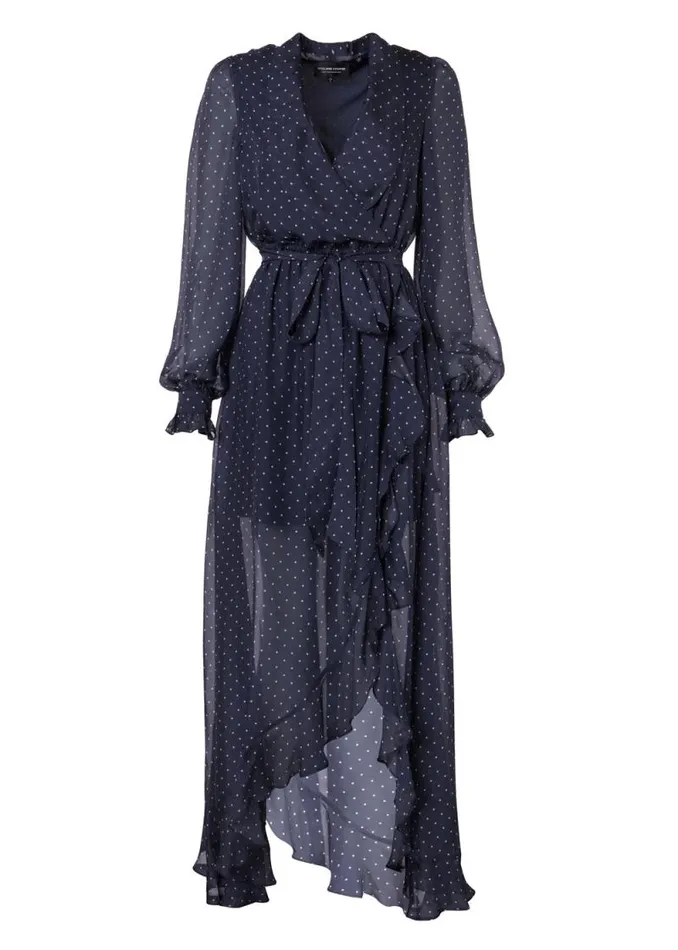 Women Ellisa Maxi Dress Navy Polka Dot Holland Cooper Dresses