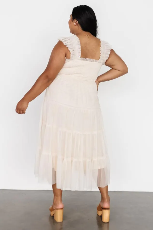 Women Emma Smocked Tulle Dress Beige Baltic Born Tulle Styles Women Emma Smocked Tulle Dress Beige Baltic Born Tulle Styles