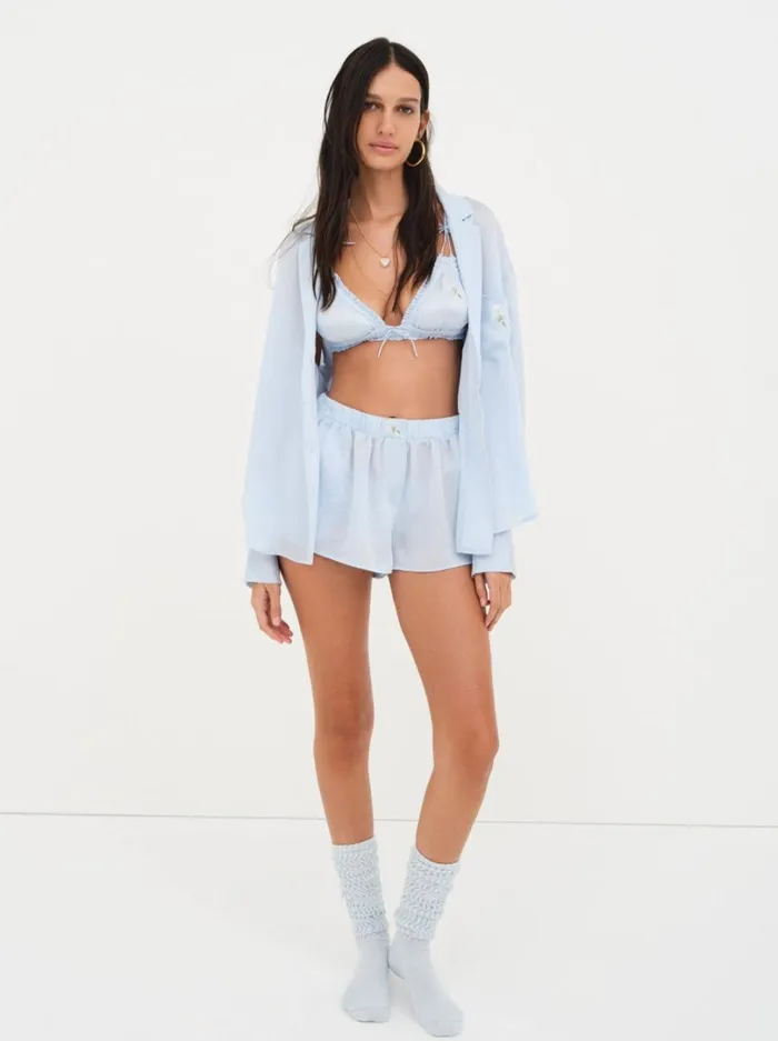 Women Everyday Pajama Short Blue For Love and Lemons Lingerie Women Everyday Pajama Short Blue For Love and Lemons Lingerie