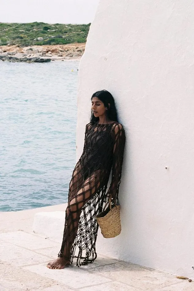 Women Faithfull The Brand Accessories Sintra Macrame Dress Chocolate