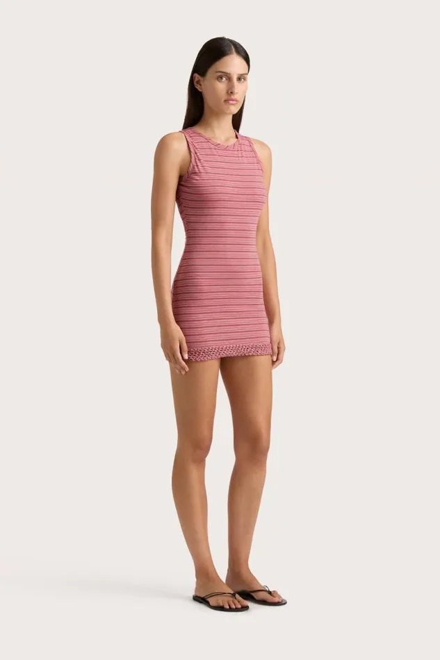 Women Faithfull The Brand Mini Dresses Maceio Mini Dress Vermillion Stripe
