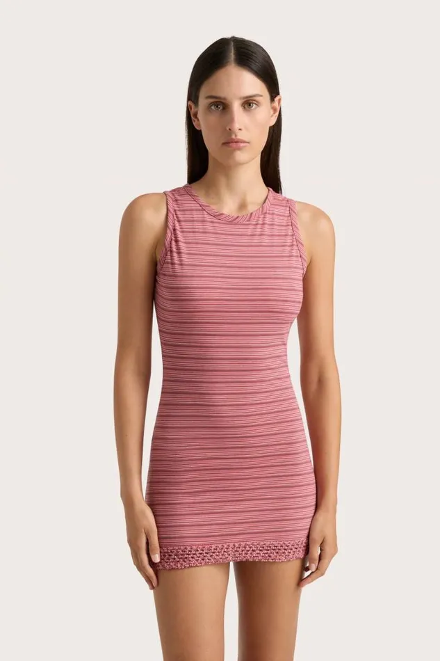 Women Faithfull The Brand Mini Dresses Maceio Mini Dress Vermillion Stripe