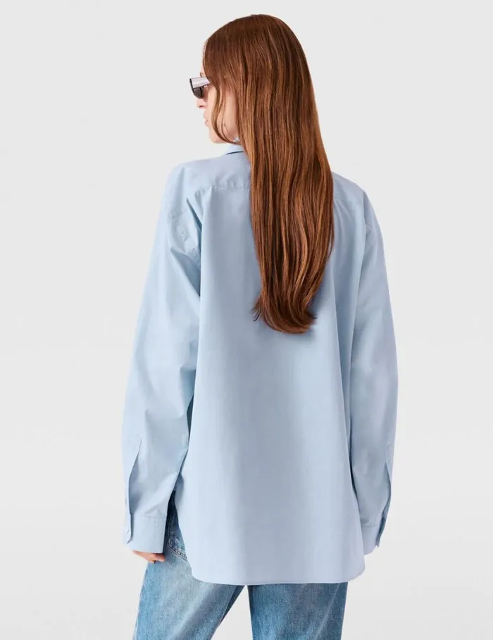 Women Falabella Chain Oxford Shirt Sky Blue Stella McCartney Shirts And Tops Women Falabella Chain Oxford Shirt Sky Blue Stella McCartney Shirts And Tops