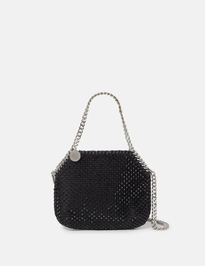 Women Falabella Crystal Mesh Mini Tote Bag Black Stella McCartney Mini Bags And Clutches Women Falabella Crystal Mesh Mini Tote Bag Black Stella McCartney Mini Bags And Clutches
