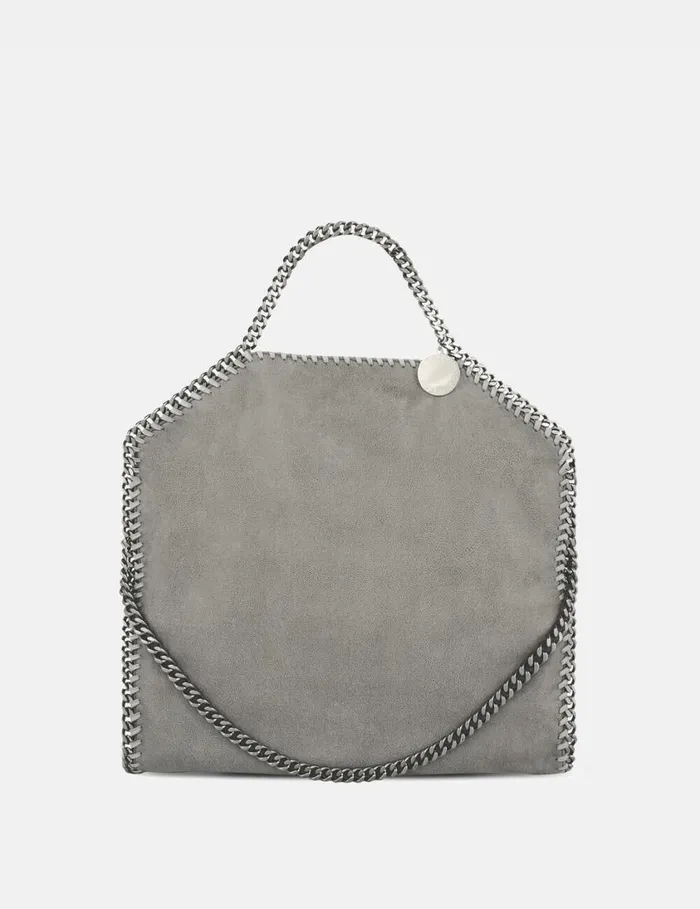 Women Falabella FoldOver Tote Light Grey Stella McCartney TopHandle Bags