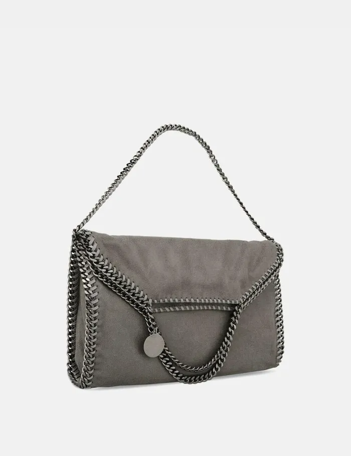 Women Falabella FoldOver Tote Light Grey Stella McCartney TopHandle Bags Women Falabella FoldOver Tote Light Grey Stella McCartney TopHandle Bags