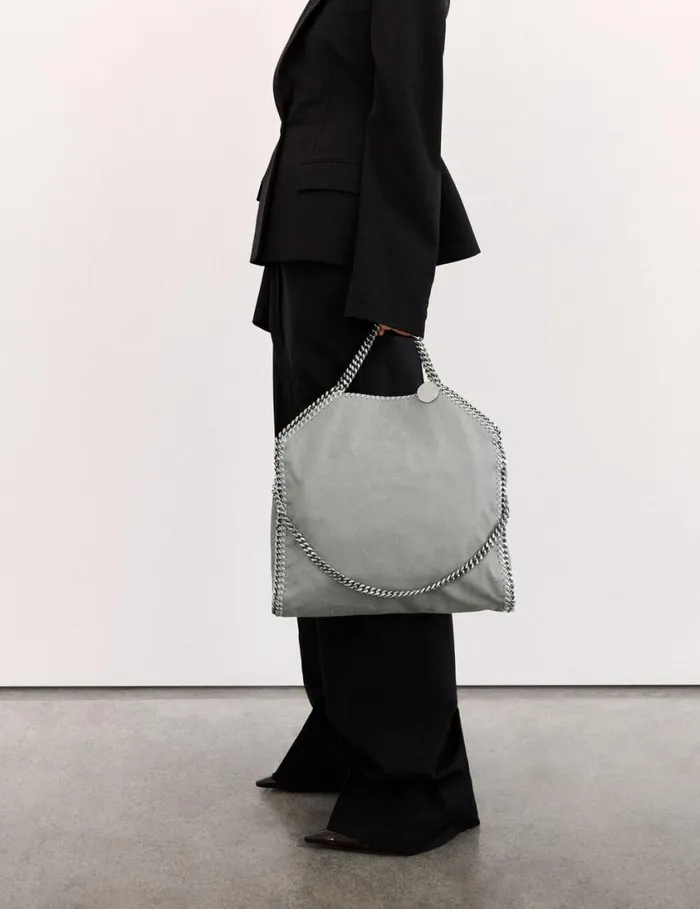Women Falabella FoldOver Tote Light Grey Stella McCartney TopHandle Bags Women Falabella FoldOver Tote Light Grey Stella McCartney TopHandle Bags