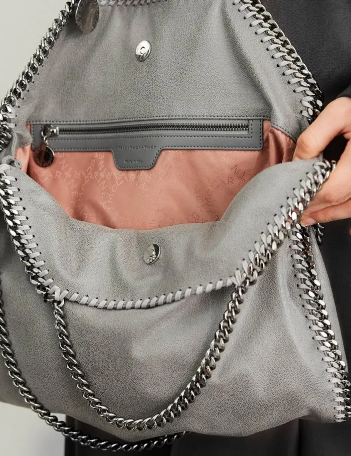 Women Falabella FoldOver Tote Light Grey Stella McCartney TopHandle Bags Women Falabella FoldOver Tote Light Grey Stella McCartney TopHandle Bags